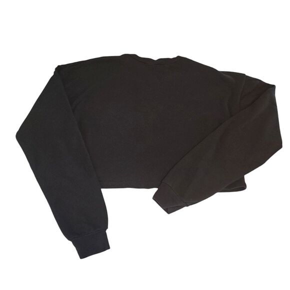 Rock Rose Couture Black Los Angeles Fleece Half Sweatshirt Top Medium - Picture 7 of 10